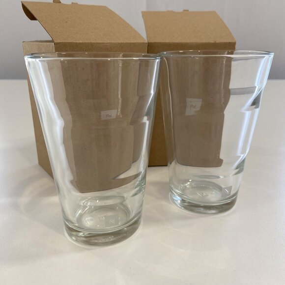 Set Of 2 Nespresso Glass Coffee Cups 300ml Clear Glass With Original Packaging - Picture 2 of 15